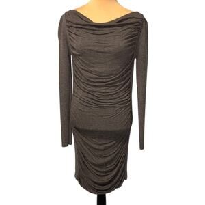 JEAN PAUL GAULTIER Women’s Bodycon Sweater-Trimmed Ruched Soliel Dress | Size XL